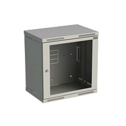 Rozvádzač nástenný SENSA 12U 400mm, dvere sklo, RAL 7035, SENSA-12U-64-11-G