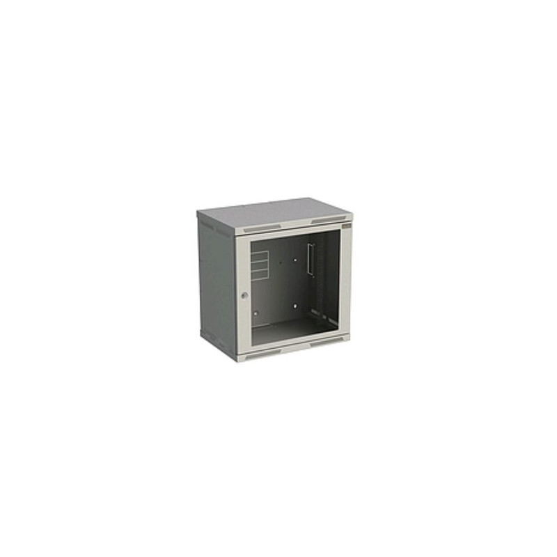 Rozvádzač nástenný SENSA 12U 400mm, dvere sklo, RAL 7035, SENSA-12U-64-11-G