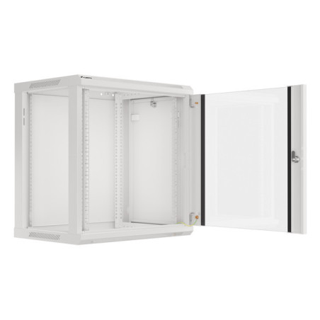 Nástenný rack 19'' 12U 600X450mm šedý flat pack
