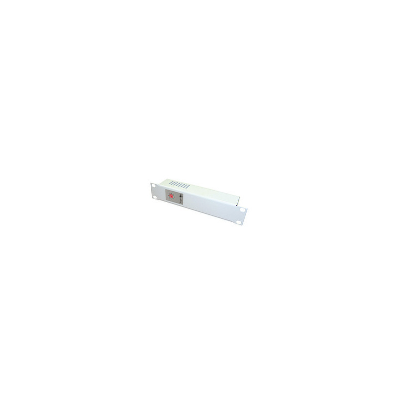 Termostatická jednotka 1U bimetalová pre kúrenie RAL 7035 do 19'' líšt, BTR-10-H-G