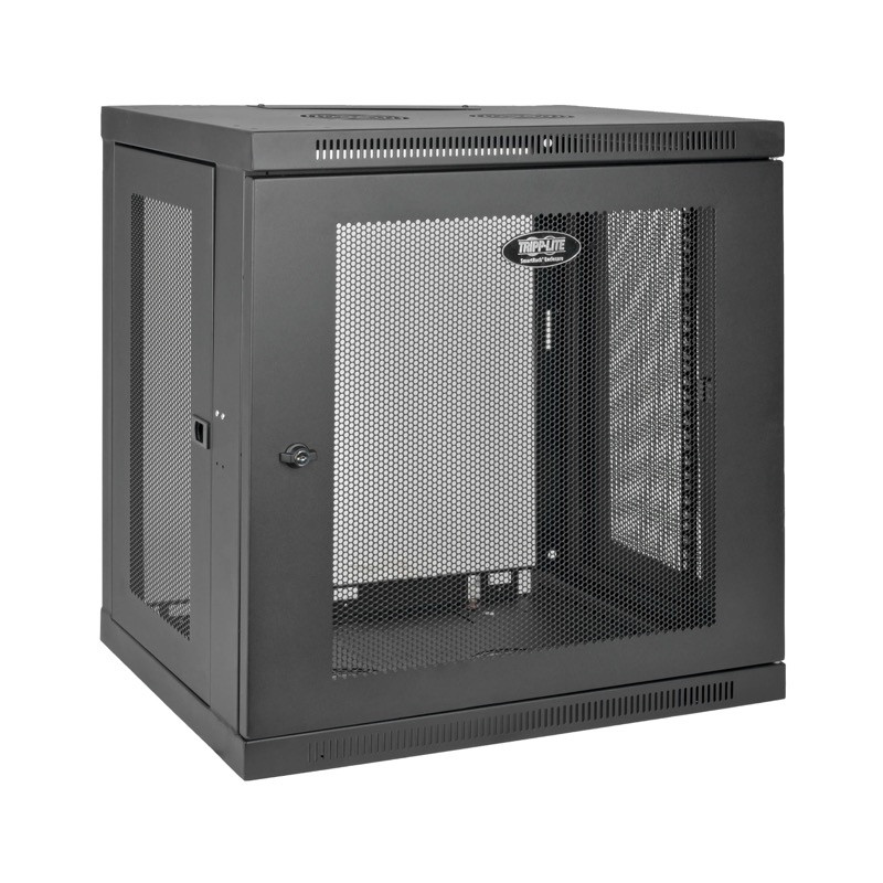 Skriňa SmartRack 12U, Š-600mm, Hl-450mm, hĺbka pre prepínače, montáž na stenu