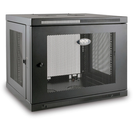 Skriňa SmartRack 9U, Mini Rack, Š - 600mm, Hl - 550mm, hĺbka pre prepínače, montáž na stenu