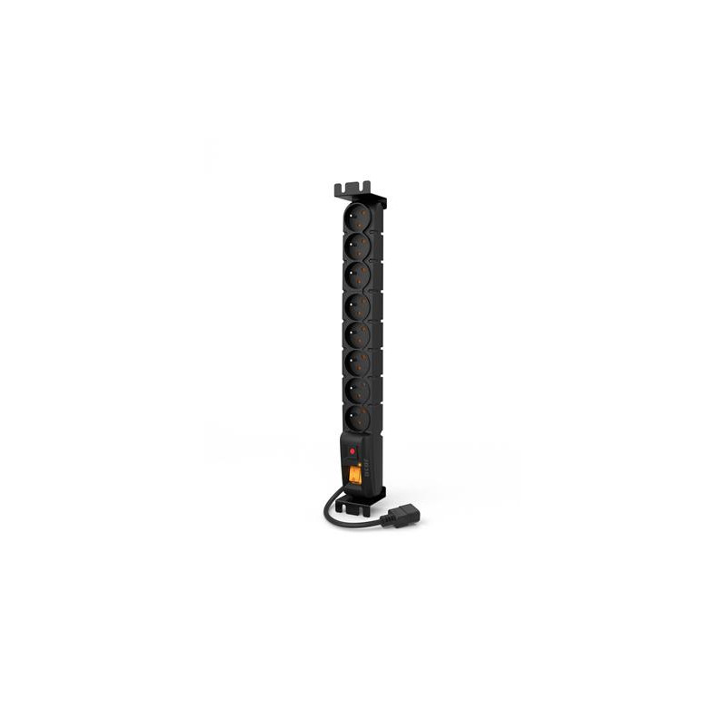 19'' napájací panel ACAR S8/3m 8x230V-3m IEC320 C14
