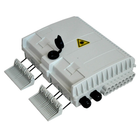 FTTH Box veľký, 16xSC, LC, E2000, plast