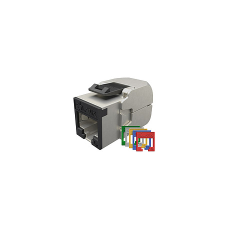 Samorezný keystone Solarix CAT6A STP SXKJ-10G-STP-RAL-SA,RAL FIT moduly,GROUND LOCK,Comp.level,4PPoE