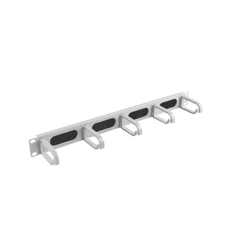 LANBERG 19'' PANEL S KEFOU NA VEDENIE KÁBLOV 5 KRÚŽKOV TYP B 1U ŠEDÝ