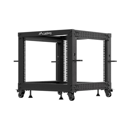LANBERG OTVORENÝ RACK 9U 19'' 600X600-1100 NASTAVITEĽNÝ ČIERNY