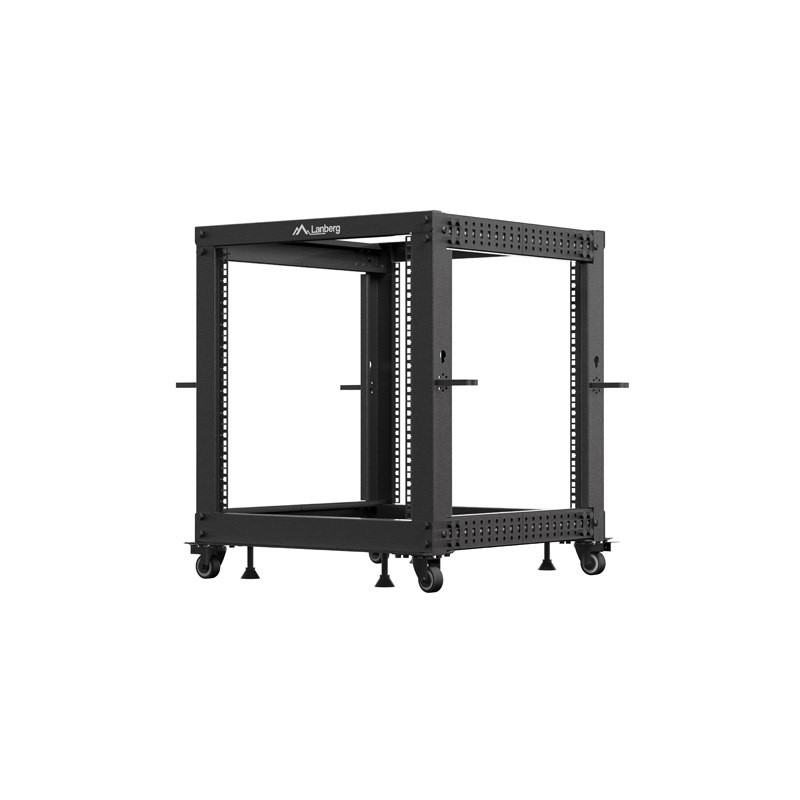LANBERG OTVORENÝ RACK 12U 19'' 600X600-1100 NASTAVITEĽNÝ ČIERNY