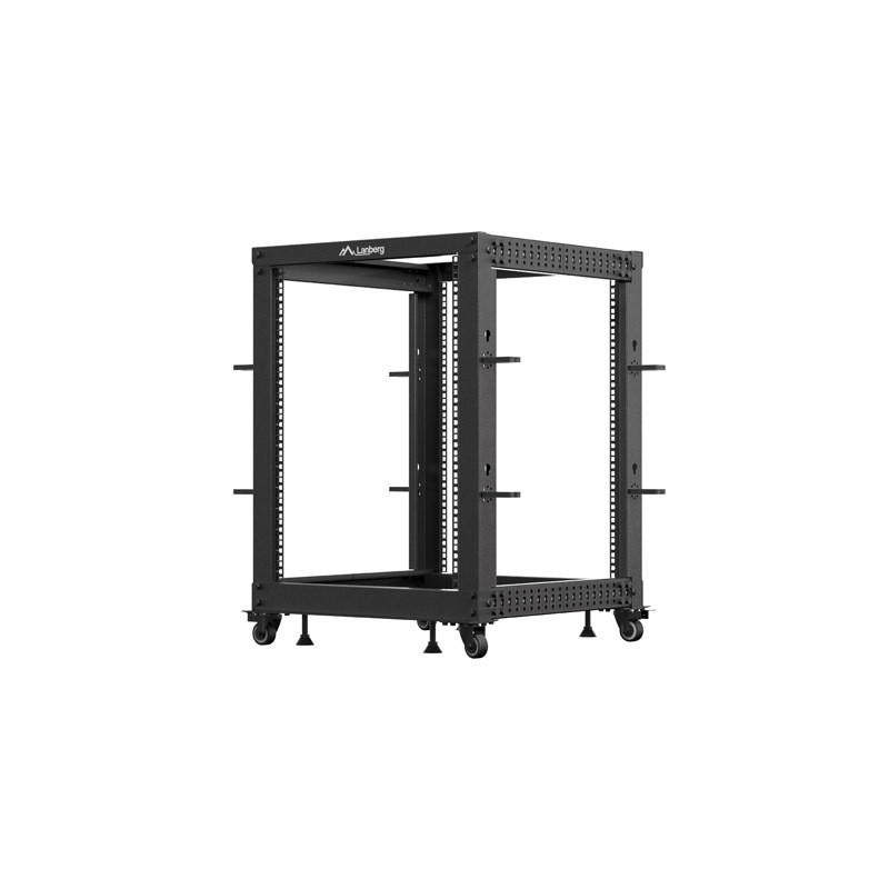 LANBERG OTVORENÝ RACK 15U 19'' 600X600-1100 NASTAVITEĽNÝ ČIERNY