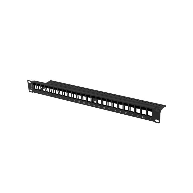 LANBERG PATCH PANEL BLANK 24 PORTOV 1U PRO MODULY KEYSTONE ČIERNY