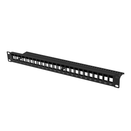 LANBERG PATCH PANEL BLANK 24 PORTOV 1U PRO MODULY KEYSTONE ČIERNY
