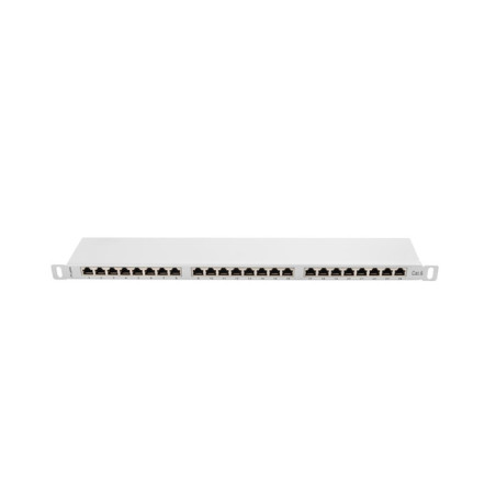 LANBERG PATCH PANEL 24 PORTOV 0,5U 19'' CAT.6 FTP TIENENÝ ŠEDÝ