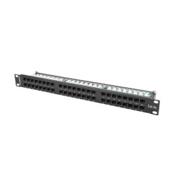 LANBERG PATCH PANEL 48 PORTOV 1U 19'' CAT.5E UTP ČIERNY