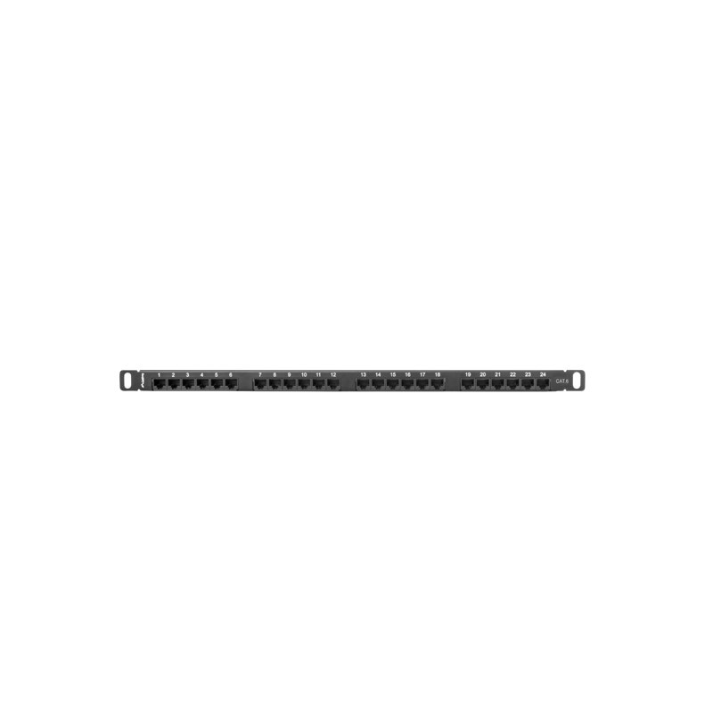 LANBERG PATCH PANEL 24 PORTOV 0,5U 19'' CAT.6 UTP ČIERNY LANBERG