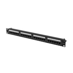 LANBERG PATCH PANEL 24 PORTOV 1U 19'' CAT.6A UTP ČIERNY