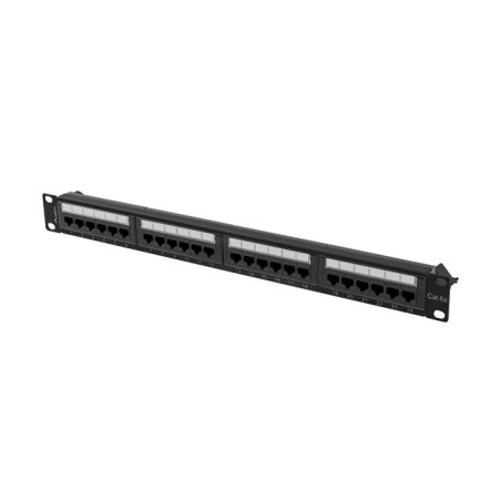 LANBERG PATCH PANEL 24 PORTOV 1U 19'' CAT.6A UTP ČIERNY