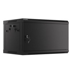 LANBERG RACKOVÁ SKRIŇA 19'' PRO MONTÁŽ NA STENU 6U/600X450 PRO VLASTNÚ MONTÁŽ S KOVOVÝMI DVERMI ČIERNA