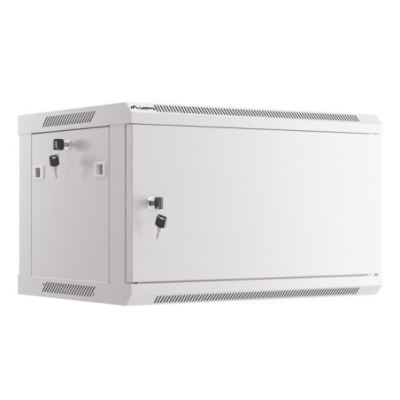 LANBERG RACKOVÁ SKRIŇA 19'' PRO MONTÁŽ NA STENU 6U/600X450 PRO VLASTNÚ MONTÁŽ S KOVOVÝMI DVERAMI ŠEDÁ