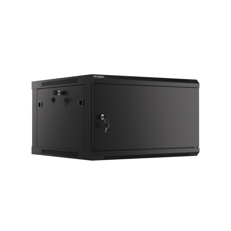 LANBERG RACKOVÁ SKRIŇA 19'' PRO MONTÁŽ NA STENU 6U/600X600 PRO VLASTNÚ MONTÁŽ S KOVOVÝMI DVERAMI ČIERNA