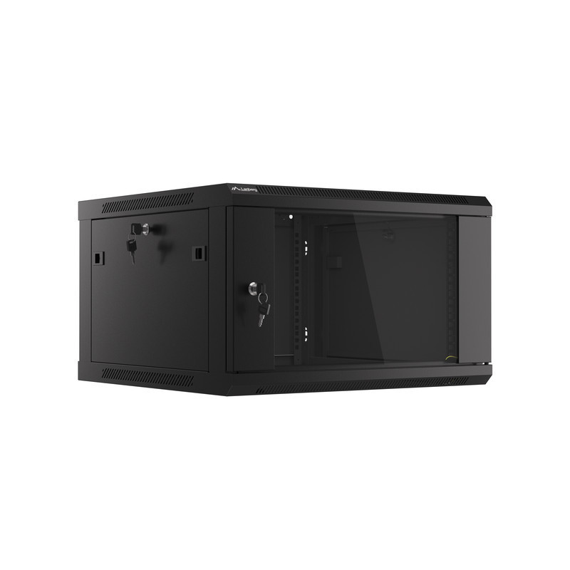 LANBERG 19'' RACKOVÁ SKRIŇA PRO MONTÁŽ NA STENU 6U/600X600 (FLAT PACK) ČIERNA V2