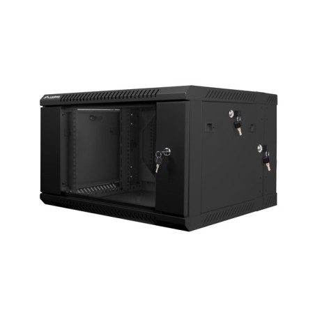 LANBERG RACKOVÁ SKRIŇA 19'' DVOJDIELNA NÁSTENNÁ 6U/600X600 (FLAT PACK) ČIERNA