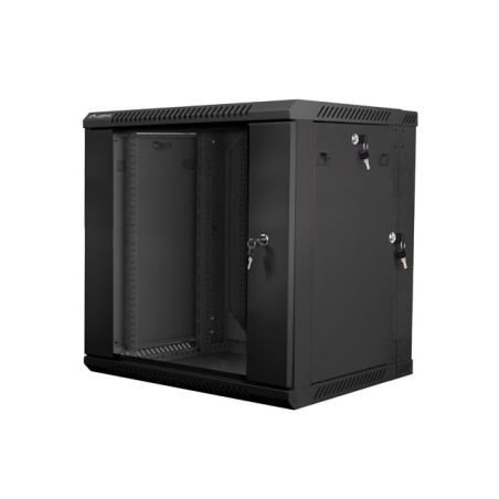 LANBERG RACKOVÁ SKRIŇA 19'' DVOJDIELNA NÁSTENNÁ 12U/600X600 (FLAT PACK) ČIERNA