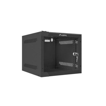 LANBERG RACKOVÁ SKRIŇA 10'' NÁSTENNÁ 4U/280X310 (FLAT PACK) S PRESKLENÝMI DVERMI ČIERNA