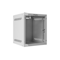 LANBERG RACKOVÁ SKRIŇA 10'' NÁSTENNÁ 6U/280X310 (FLAT PACK) S PRESKLENÝMI DVERMI ŠEDÁ