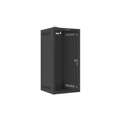 LANBERG RACKOVÁ SKRIŇA 10'' NÁSTENNÁ 12U/280X310 (FLAT PACK) S PRESKLENÝMI DVERMI ČIERNA