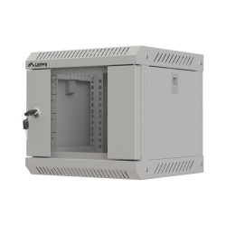 LANBERG RACKOVÁ SKRIŇA 10'' NÁSTENNÁ 4U/300X300 (FLAT PACK) S PRESKLENÝMI DVERAMI ŠEDÁ