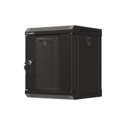 LANBERG RACKOVÁ SKRIŇA 10'' PRO MONTÁŽ NA STENU 6U/300X300 (FLAT PACK) S PROSKLENÝMI DVERMI ČIERNA