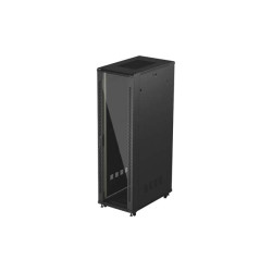 LANBERG INŠTALAČNÝ SKRIŇOVÝ ROZVADEČ 19'' 42U 600X1000 ČIERNE SKLENENÉ DVERE (PLOCHÉ BALENIE)