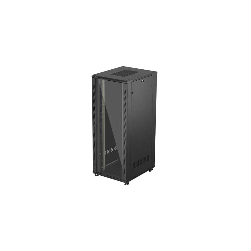 LANBERG 19'' VOĽNE STOJÚCA RACKOVÁ SKRIŇA 42U/800X1000 (FLAT PACK) S PRESKLENÝMI DVERAMI ČIERNA