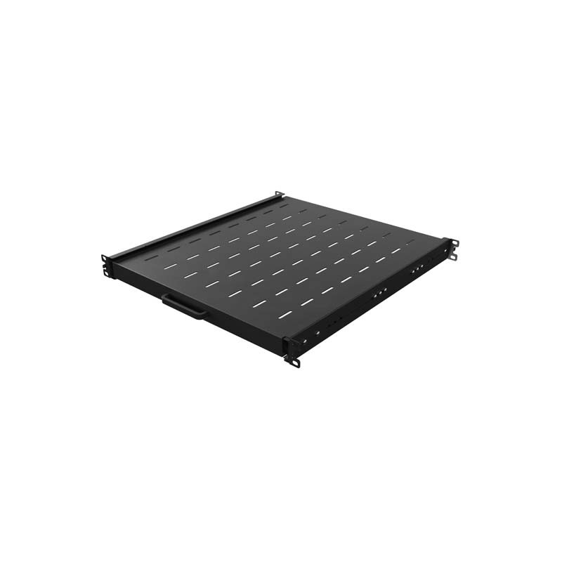 LANBERG POSUVNÁ POLICA PRO 19'' RACKOVÉ SKRINE 500MM ČIERNA (1U/445X500MM, NOSNOSŤ DO 35KG, 4-P