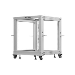 LANBERG OTVORENÝ RACK 19'' 12U 600X600-1100 NASTAVITEĽNÝ ŠEDÝ
