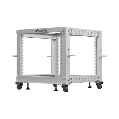 LANBERG OTVORENÝ RACK 19'' 9U 600X600-1100 NASTAVITEĽNÝ ŠEDÝ
