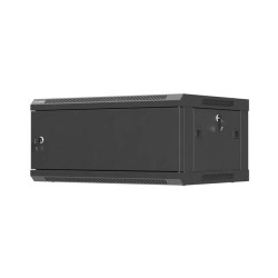 LANBERG NÁSTENNÁ INŠTALAČNÁ SKRIŇA 19'' 4U 600X450 ČIERNE KOVOVÉ DVERE (PLOCHÉ BALENIE)