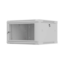 LANBERG NÁSTENNÁ INŠTALAČNÁ SKRIŇA 19'' 6U 600X600 ŠEDÉ PERFOROVANÉ DVERE (PLOCHÉ BALENIE)