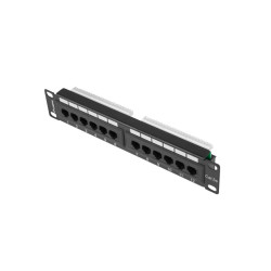 PATCH PANEL 12PORT 1U 10'' CAT.5E UTP ČIERNY LANBERG