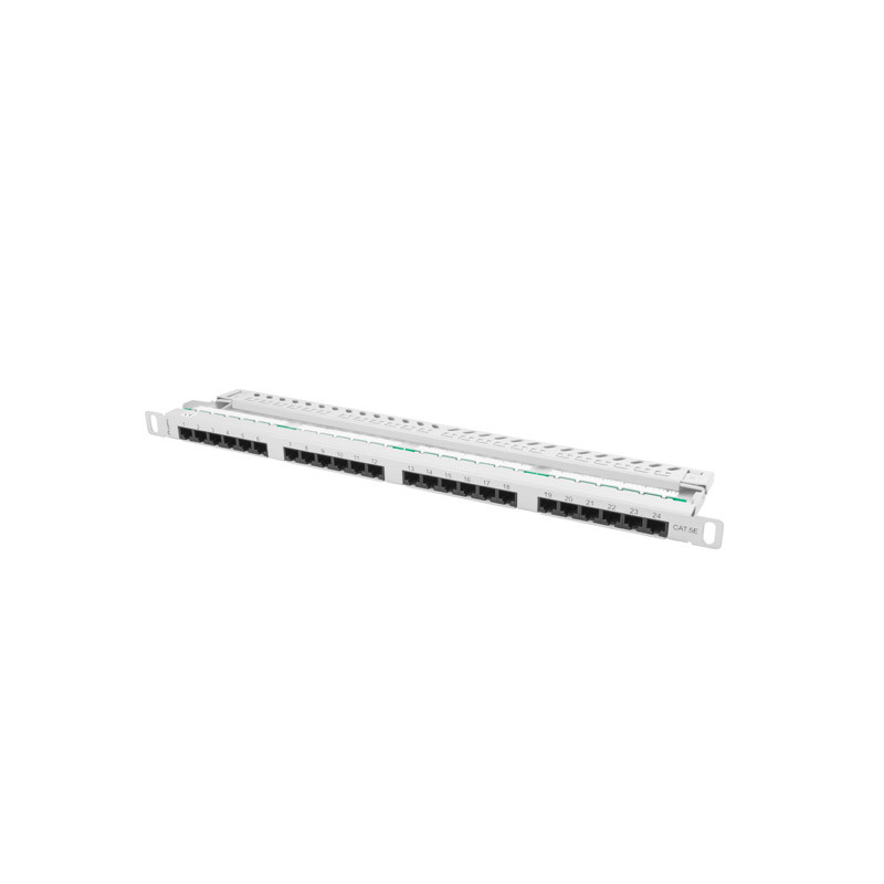 PATCH PANEL 24 PORTOV 0,5U 19'' CAT.5E UTP ŠEDÝ LANBERG