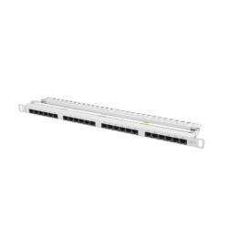 PATCH PANEL 24 PORTOV 0,5U 19'' CAT.6 UTP ŠEDÝ LANBERG