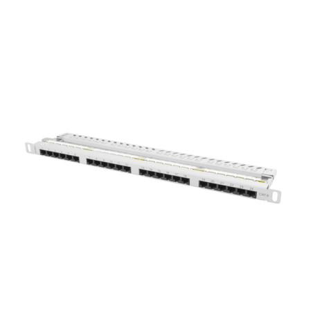 PATCH PANEL 24 PORTOV 0,5U 19'' CAT.6 UTP ŠEDÝ LANBERG