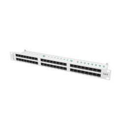 PATCH PANEL 48 PORTOV 1U 19'' CAT.6 UTP ŠEDÝ LANBERG