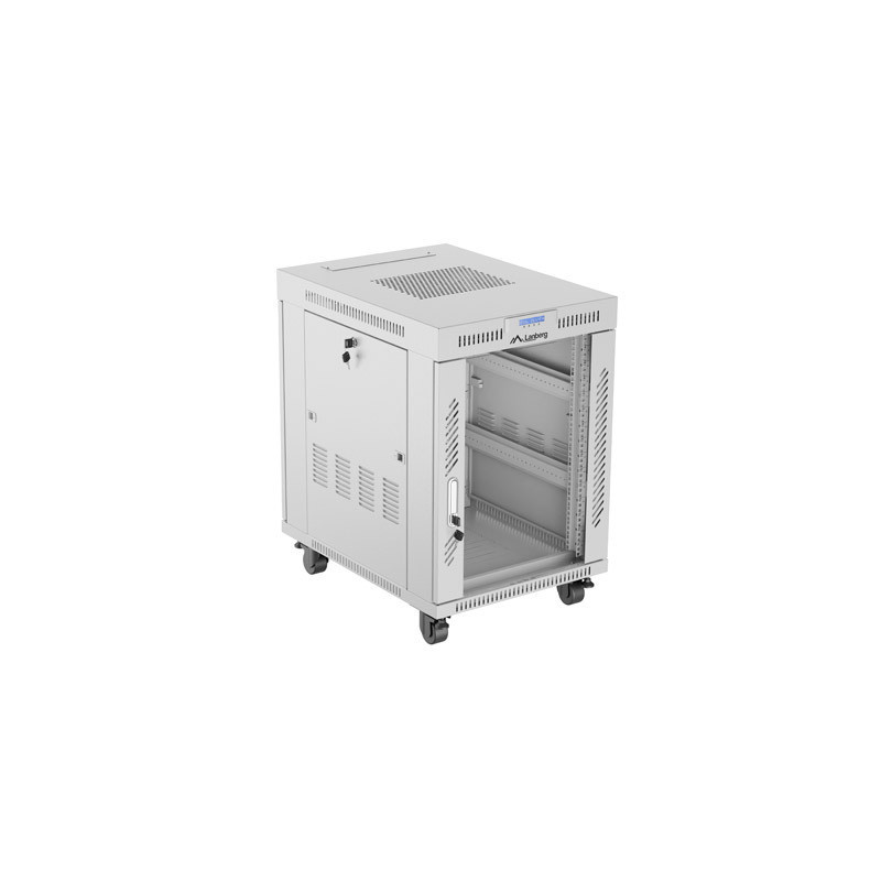 19'' VOĽNE STOJÚCA RACKOVÁ SKRIŇA 15U 600X800 ŠEDÉ SKLENENÉ DVERE LCD LANBERG (FLAT PACK) V2