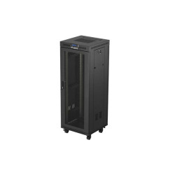 19'' VOĽNE STOJÚCA RACKOVÁ SKRIŇA 32U 600X600 ČIERNA LCD S PERFOROVANÝMI DVERAMI LANBERG (PLOCHÉ BALENIE)