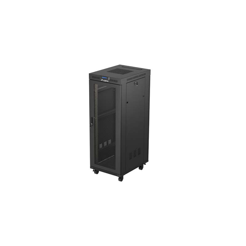 19'' VOĽNE STOJÚCA RACKOVÁ SKRIŇA 32U 600X800 ČIERNA LCD PERFOROVANÉ DVIERKA LANBERG (PLOCHÉ BALENIE)