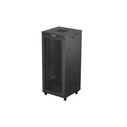 19'' VOĽNE STOJÚCA RACKOVÁ SKRIŇA 37U 800X800 ČIERNA LCD PERFOROVANÉ DVIERKA LANBERG (PLOCHÉ BALENIE)