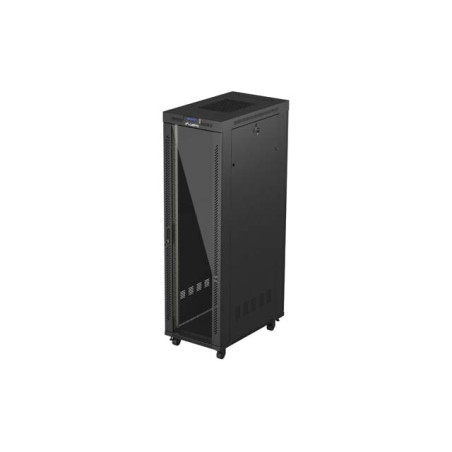 19'' VOĽNE STOJÚCA RACKOVÁ SKRIŇA 42U/600X1000 (FLAT PACK) S PRESKLENÝMI DVERAMI LCD ČIERNA LANBERG V2