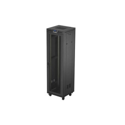 19'' VOĽNE STOJÚCA RACKOVÁ SKRIŇA 42U/600X600 (FLAT PACK) SO SIEŤOVÝMI DVERAMI LCD ČIERNA LANBERG V2