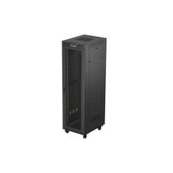 19'' VOĽNE STOJÚCA RACKOVÁ SKRIŇA 42U/600X800 (FLAT PACK) SO SIEŤOVÝMI DVERAMI LCD ČIERNA LANBERG V2